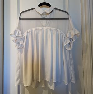 White back tie shirt